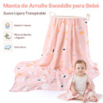 Manta de Arrullo Swaddle para Bebé Recién Nacido de Algodón y Bambú