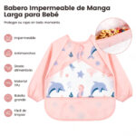 Babero Impermeable de Manga Larga para Bebé